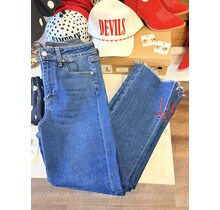 Bow Detail Straight Leg Jeans