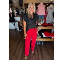 Vintage Straight Jeans - Red