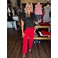 The Uptown Peach Vintage Straight Jeans - Red