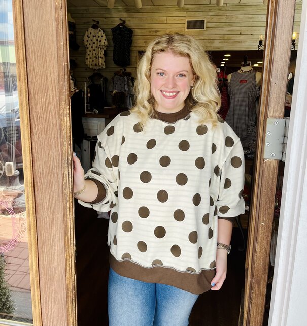 Dotted Cute Reversible Sweatshirt