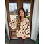 The Uptown Peach Polka Dot Half-Snap Sweatshirt
