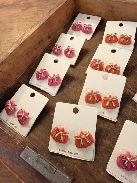 Pumpkin Bow Earrings