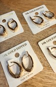 Olivia Oval Huggie Earrings