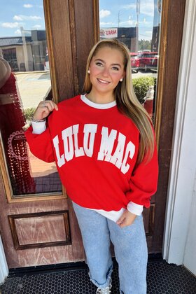 LULUMAC Stitch Sweatshirt Red/White