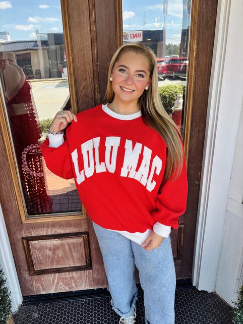 LULUMAC Stitch Sweatshirt Red/White