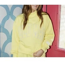 LULUMAC Yellow Stitch Terry Cloth Mockneck