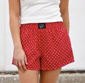 LULU MAC Red Polka Dot Boxer Shorts