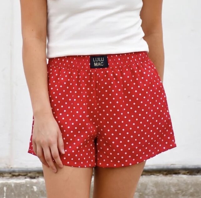 LULU MAC Red Polka Dot Boxer Shorts