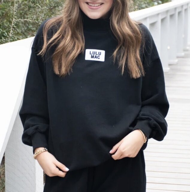 LULU MAC Terry Cloth Mockneck