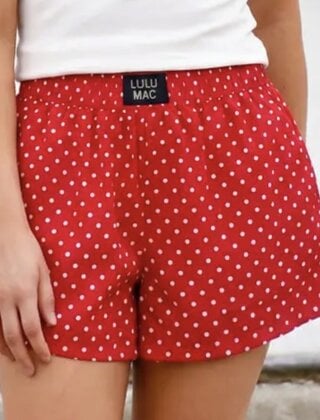 LULU MAC Red Polka Dot Boxer Shorts