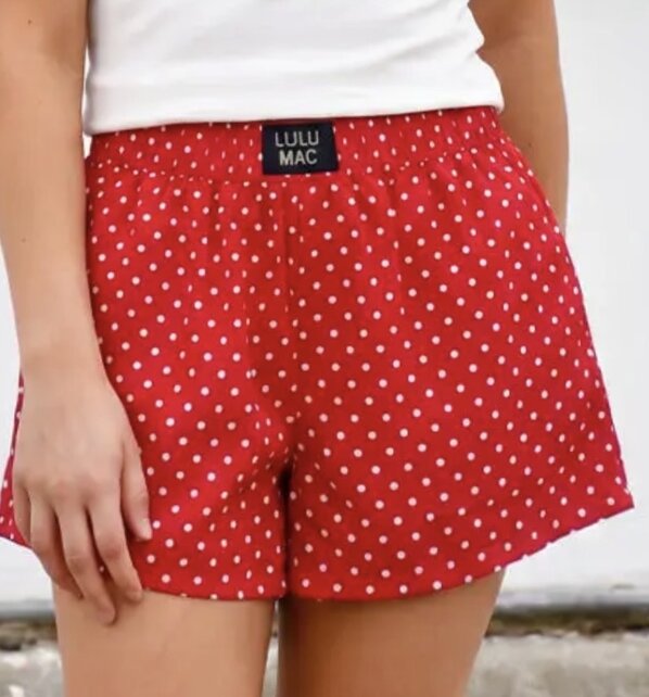 LULU MAC Red Polka Dot Boxer Shorts