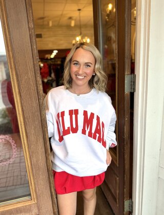 LULUMAC Sweatshirt White/Red