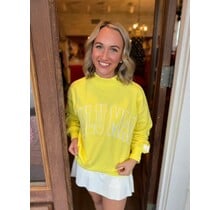 LULUMAC Yellow Stitch Terry Cloth Mockneck
