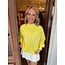 The Uptown Peach LULUMAC Yellow Stitch Terry Cloth Mockneck