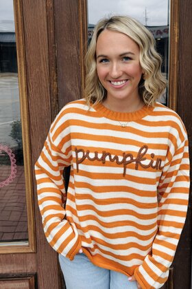 Pumpkin Knit Sweater