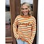 The Uptown Peach Pumpkin Knit Sweater