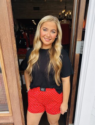 LULU MAC Red Polka Dot Boxer Shorts