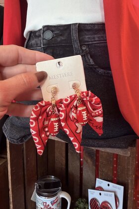 Red Zone Glam Earrings