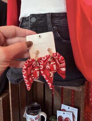 Red Zone Glam Earrings