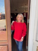 Polka Detail Sweatshirt