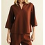 The Uptown Peach Chestnut Charm Scalloped Top