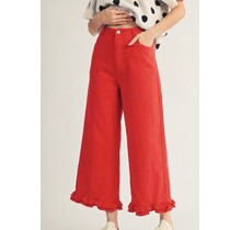 Red Ruffle Jeans