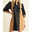 The Uptown Peach Caramel Charm Scalloped Dress