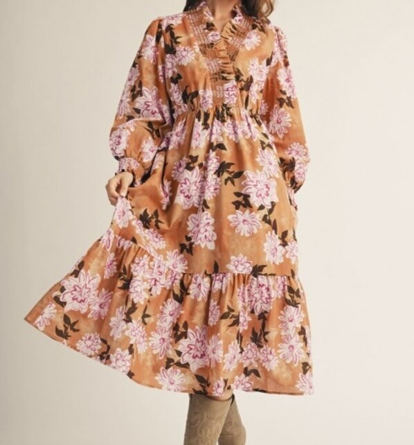 Golden Hour Blooms Dress