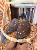 Mocha Moment Studded Mules
