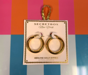 30mm Hollow Hoops - Gold