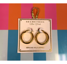 30mm Hollow Hoops - Gold