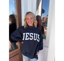 JESUS Navy Mockneck