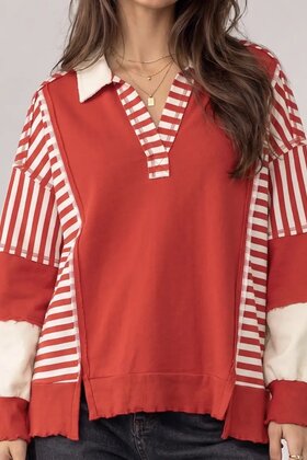 Preppy Stripe Pullover