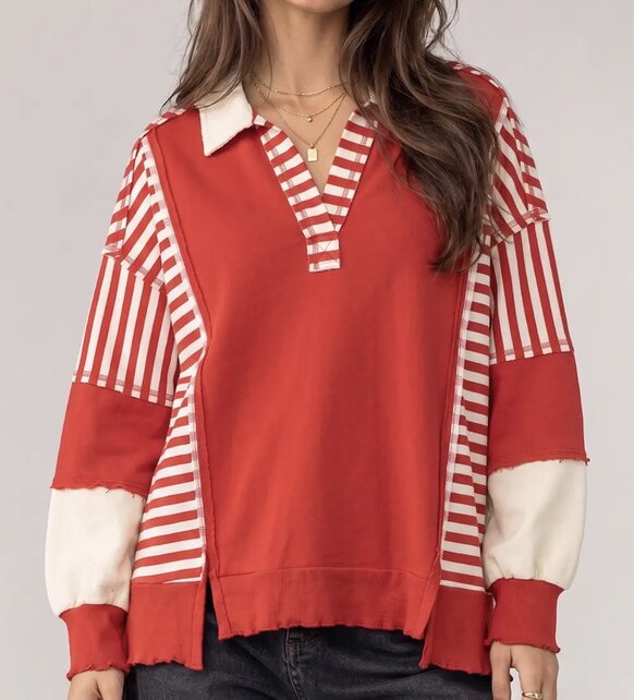 Preppy Stripe Pullover
