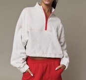 Red Stitch Grey Pullover