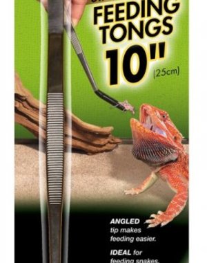 Zoo Med Laboratories Zoo Med 10" Angled Stainless Steel Feeding Tongs