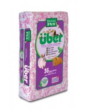Premier Pet Premier Pet Uber Paper Bedding White/Pink