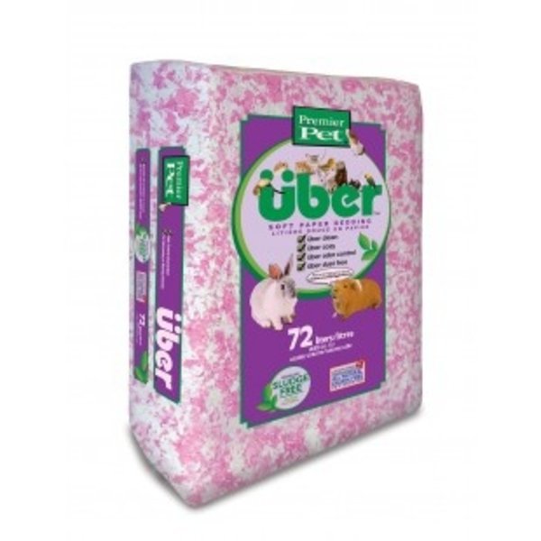 Premier Pet Premier Pet Uber Paper Bedding White/Pink