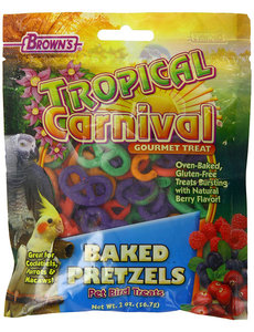FM Browns Brown's Tropical Carnival Baked Pretzels Bird Treats 2 oz
