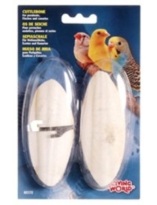 Living World Living World Cuttlebone with Holder - Small - Twinpack