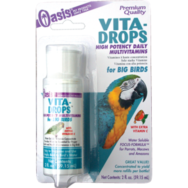 Oasis Products OASIS Big Bird Vita Drop Vitamins for Big Birds  2 oz