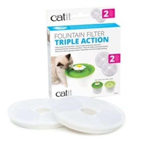 CatIt Catit Triple Action Fountain Filter - 2 Pack