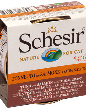 SCHESIR Schesir Tuna & Salmon in Natural Gravy 70 g