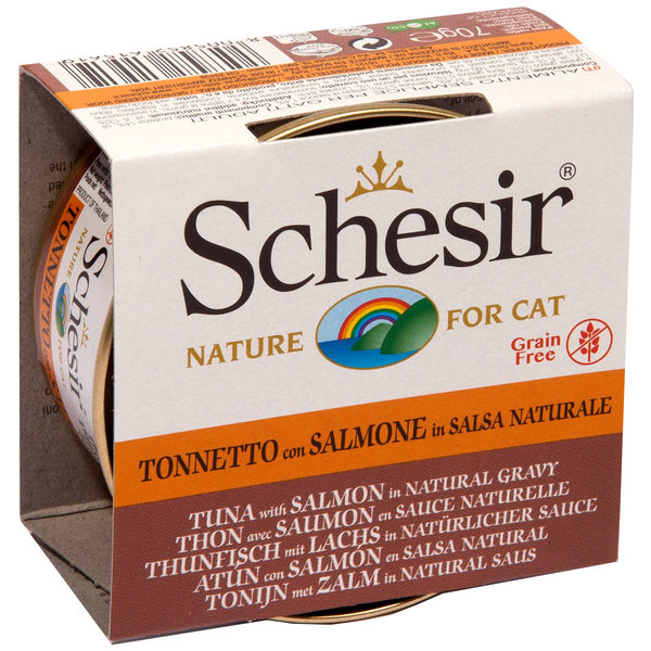 SCHESIR Schesir Tuna & Salmon in Natural Gravy 70 g