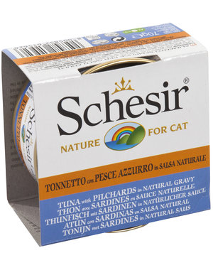 SCHESIR Schesir Tuna & Pilchard in Natural Gravy 70 g