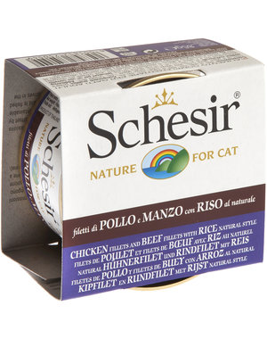 SCHESIR Schesir Chicken & Beef Fillets with Rice - Natural 85 g