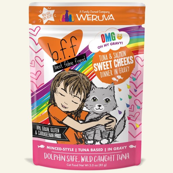 WeRuVa BFF OMG  Tuna & Salmon Sweet Cheeks 3 oz Pouch