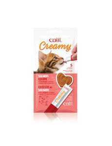 CatIt Catit Creamy Lickable Cat Treat - Salmon Flavour - 5 pack