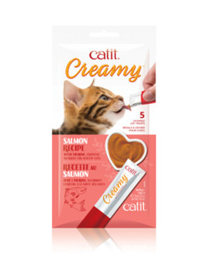CatIt Catit Creamy Lickable Cat Treat - Salmon Flavour - 5 pack