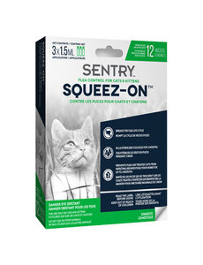 Sentry Sentry Squeez-On Flea Control For Cats  3x1.5 mL